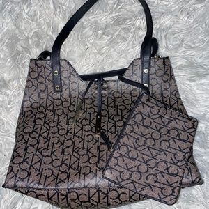 Authentic Calvin Klein shoulder bag with wallet